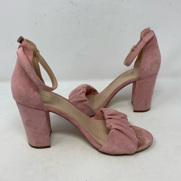 Kate Spade Mona Pink Sandal Suede Heels Pumps Womens Size 8.5 - Picture 6 of 8